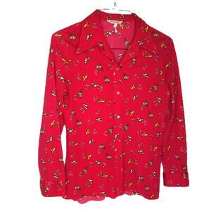 Vintage Alex Coleman California Dagger Collar Blouse Shirt Top READ